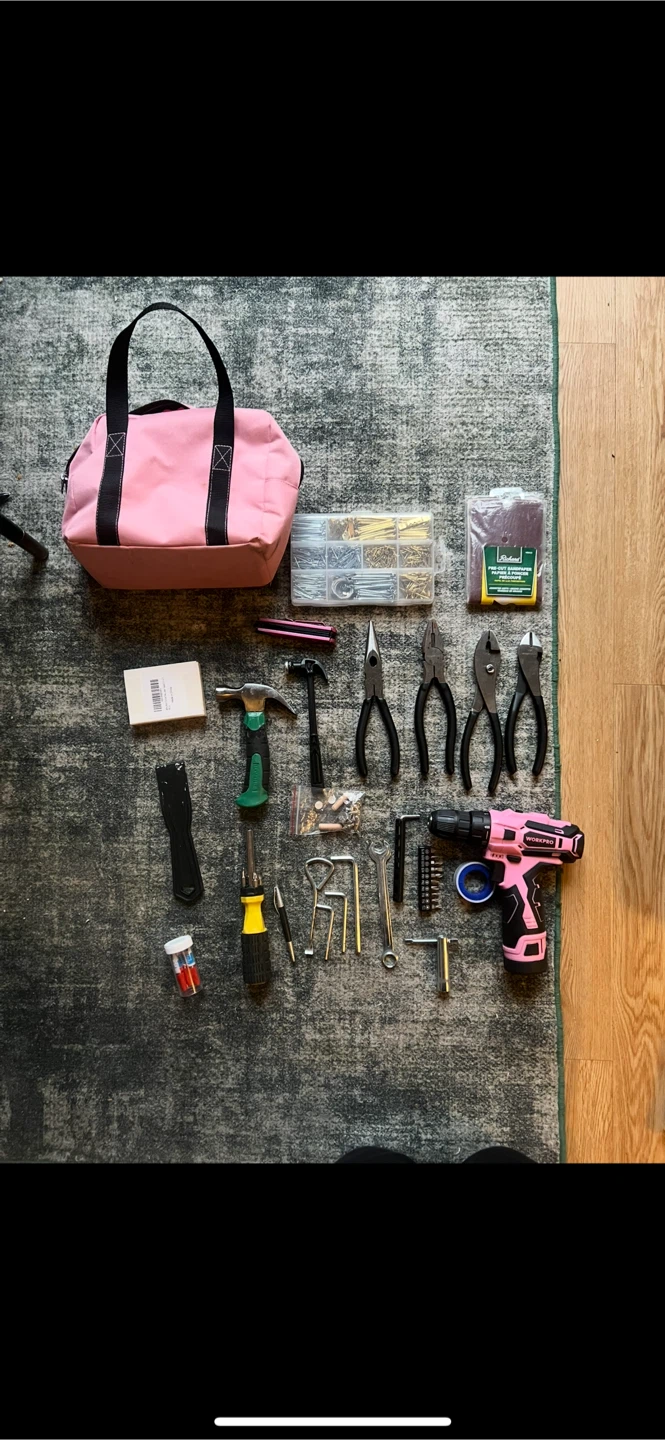 Pink cordless drill Set with Bag
