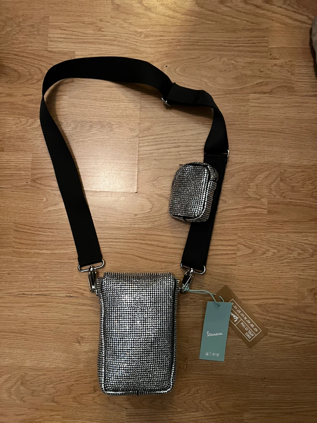 Shoulder bag Vespa Jet Strass black