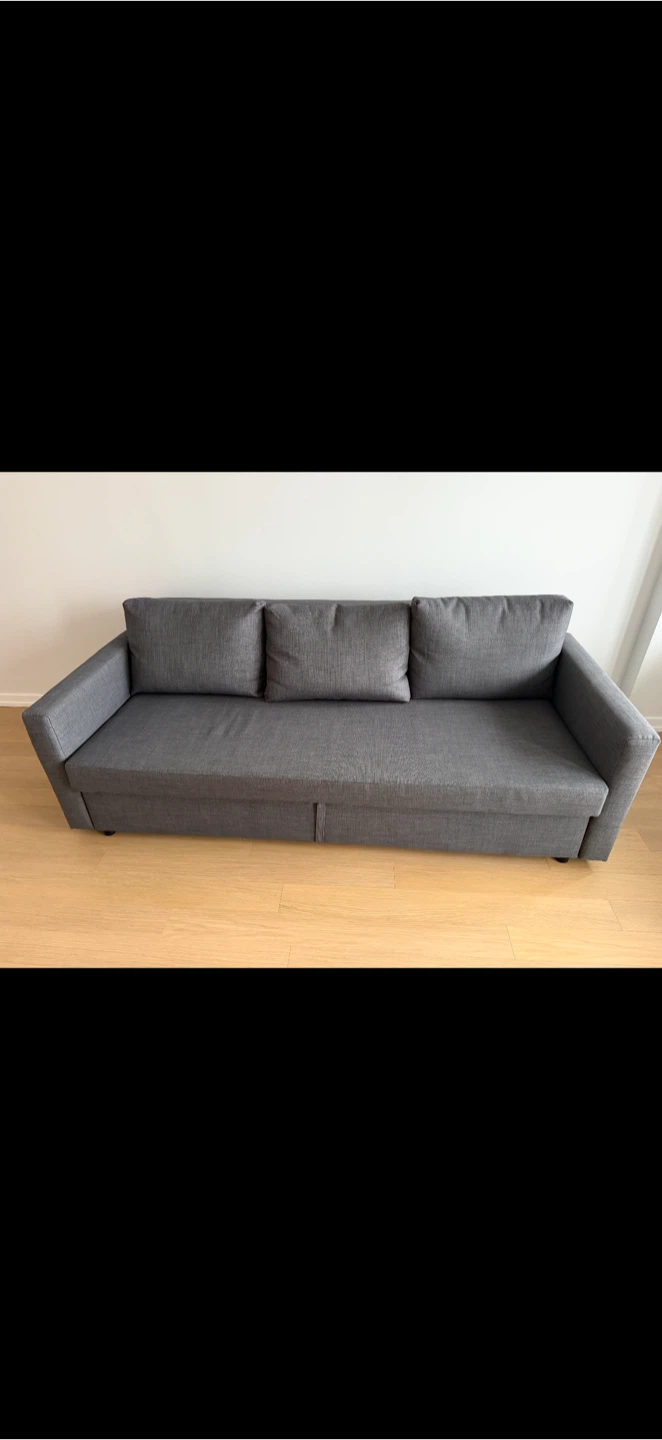 Gray Sofa Bed with Storage - photo 2