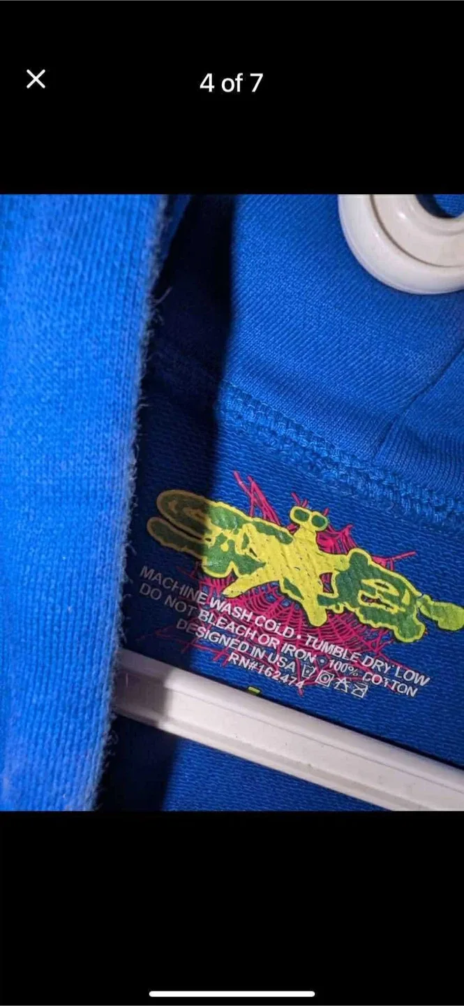 SP5DER Hoodie Blue image indicator(2)