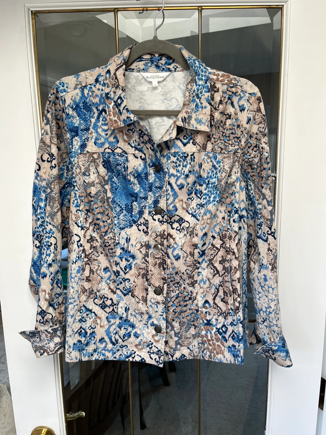 Northern Reflections Snakeskin Print Jacket - Size L
