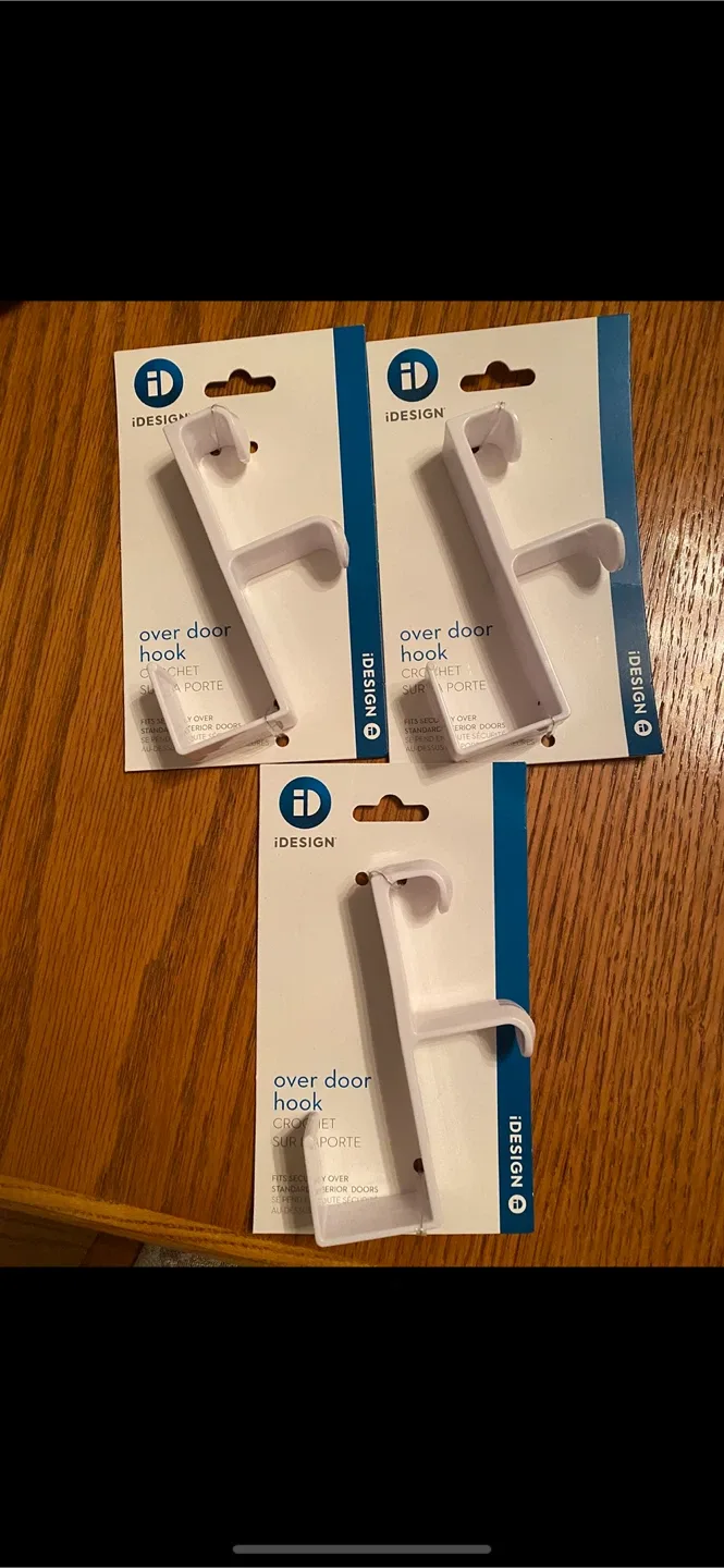 Over The Door Plastic Dual Hook Hanger set of 3