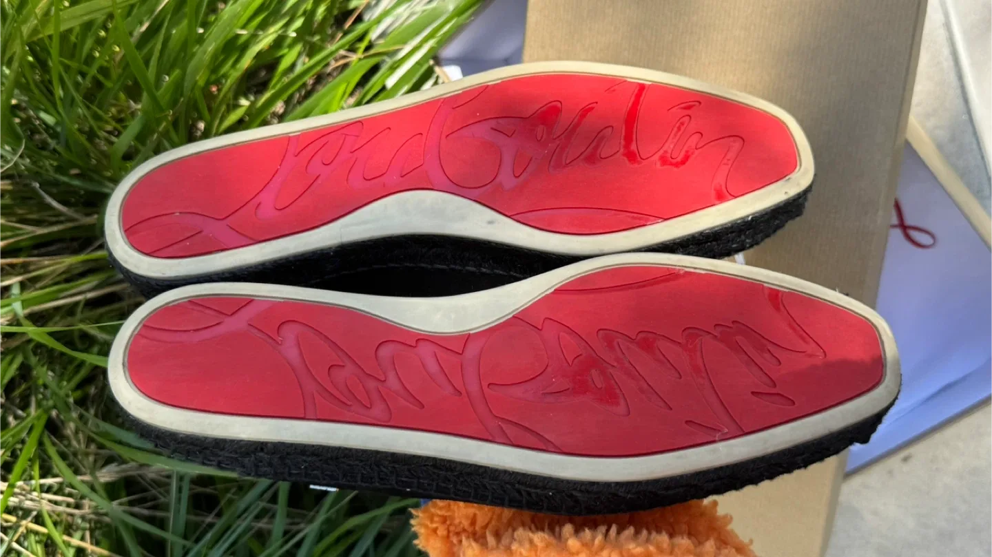 CHRISTIAN LOUBOUTIN Black Espadon Flat Crosta Clf Ali Black Men image indicator(6)