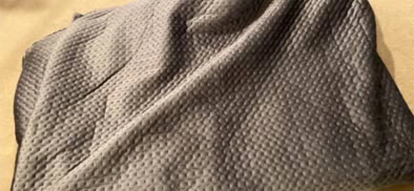Grey Textured Throw weighted Blanket thumbnail