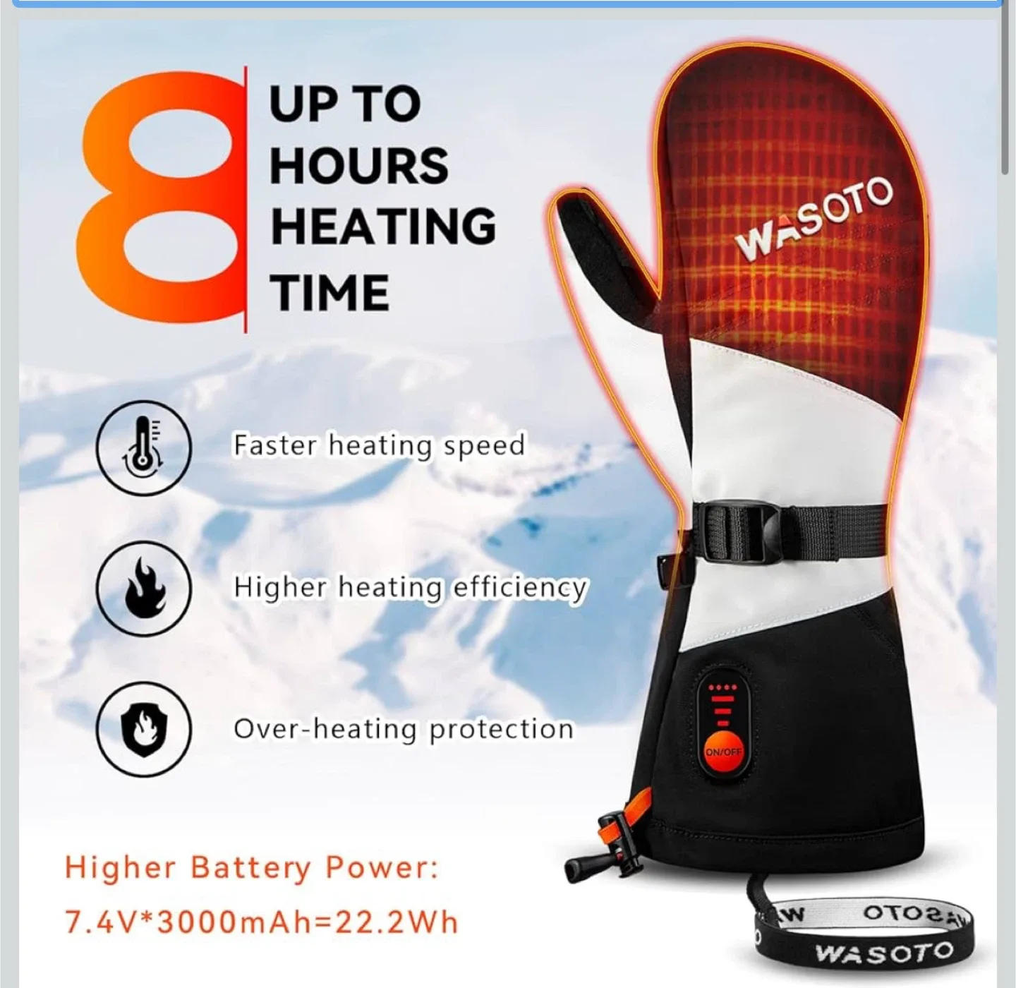 WASOTO Heated Gloves, Size M image indicator(2)