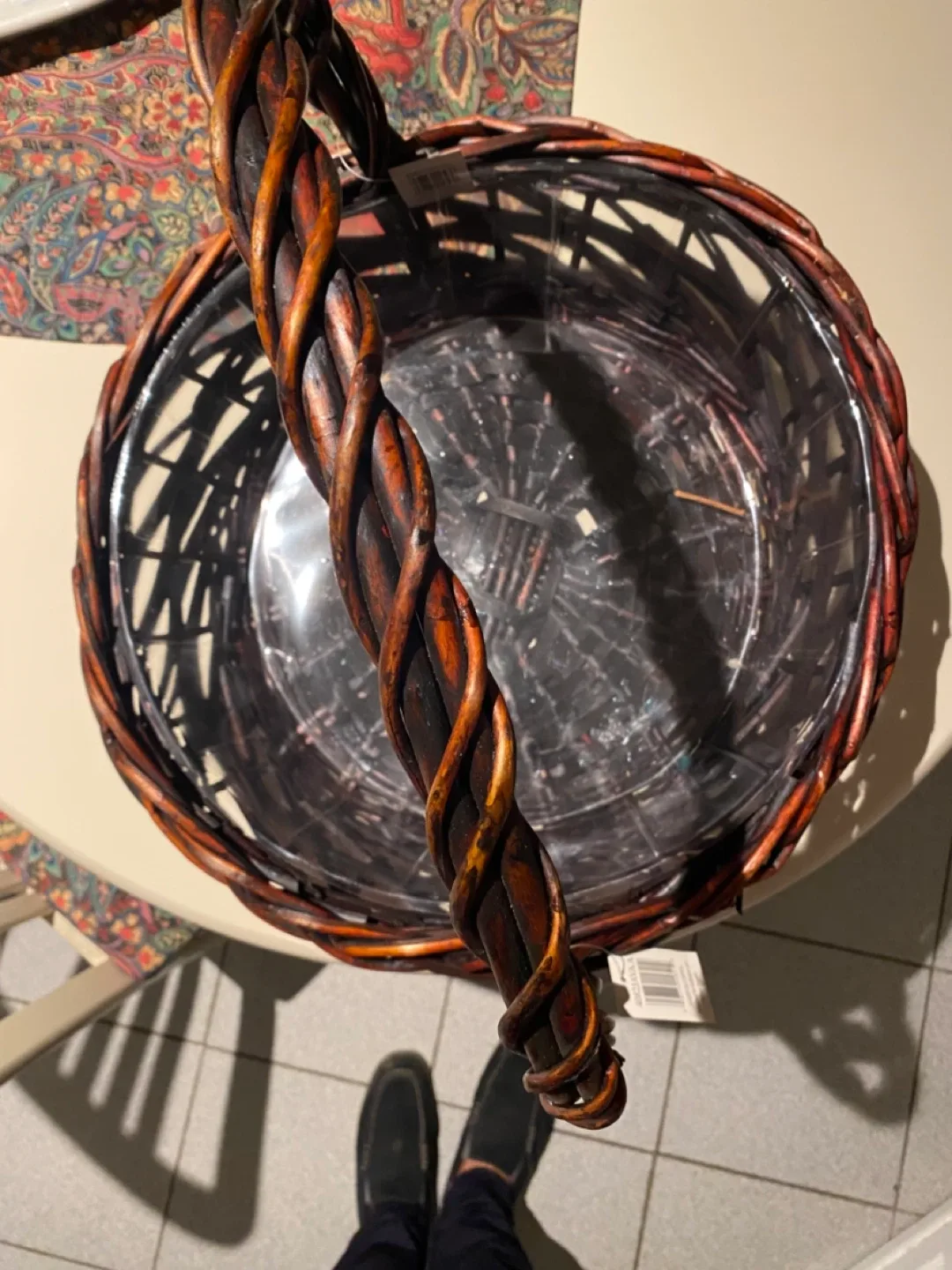 Woven Basket with Handle thumbnail