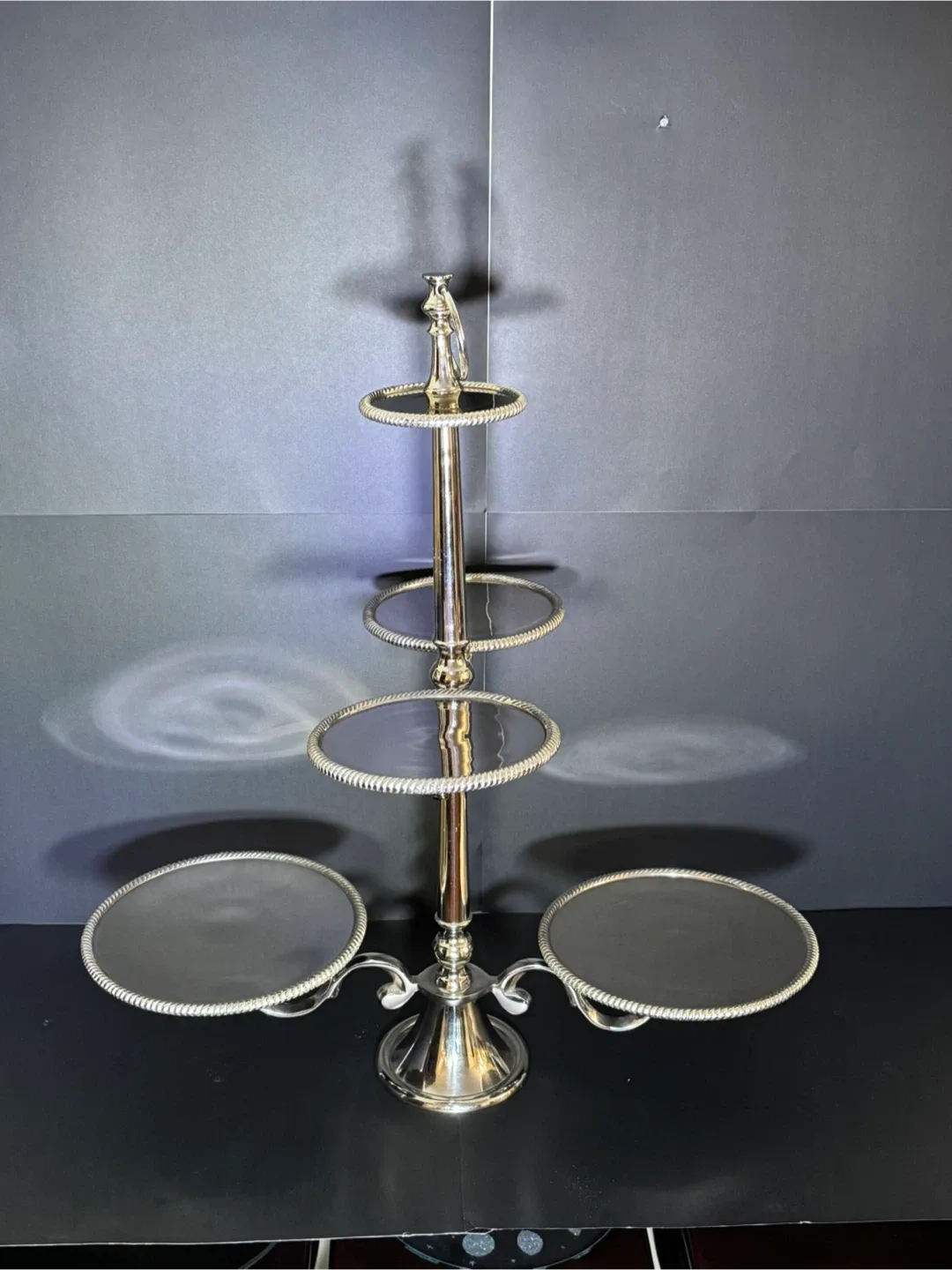 Silver Coloured Tiered Serving Stand image indicator(2)