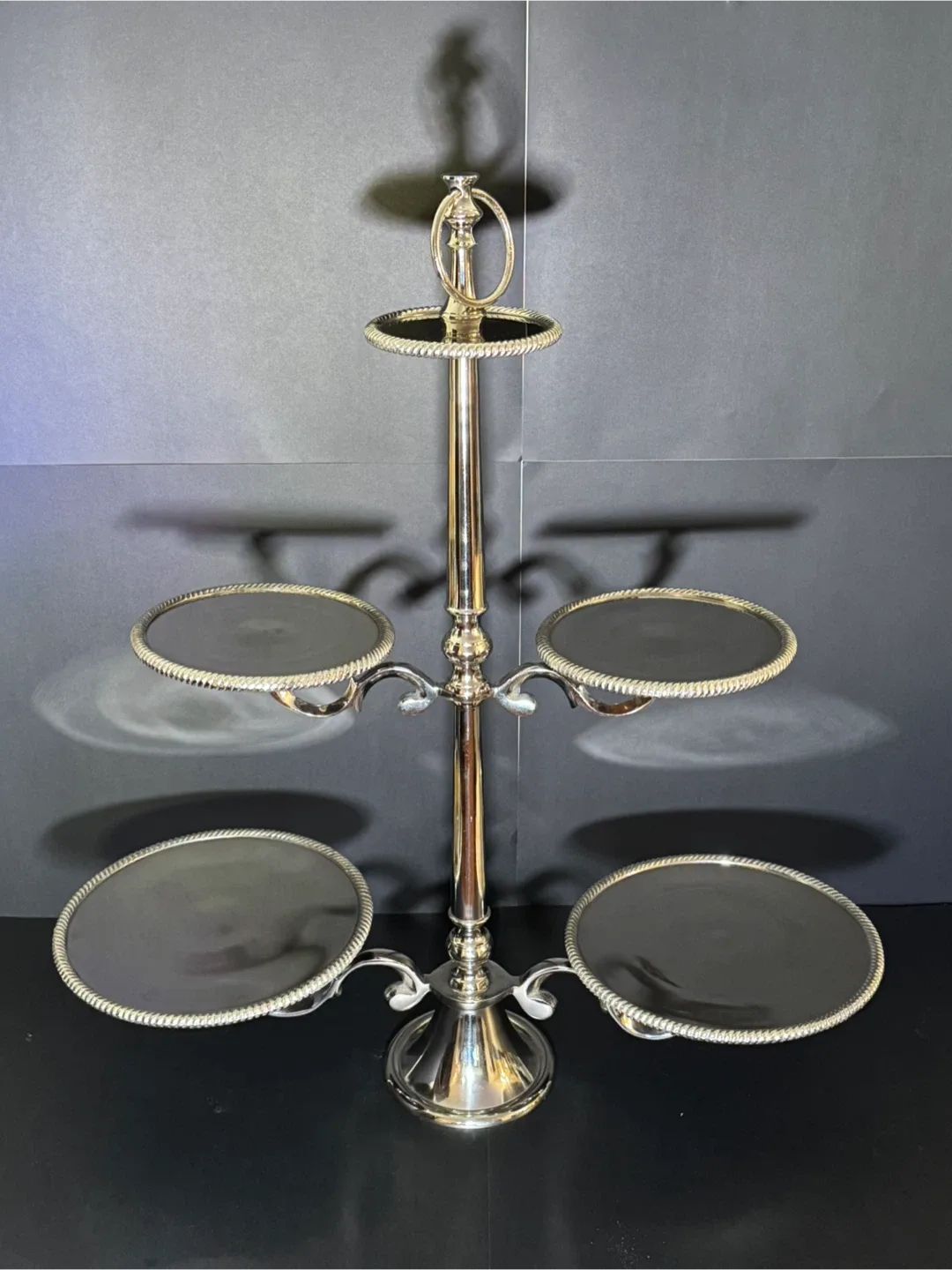 Silver Coloured Tiered Serving Stand thumbnail