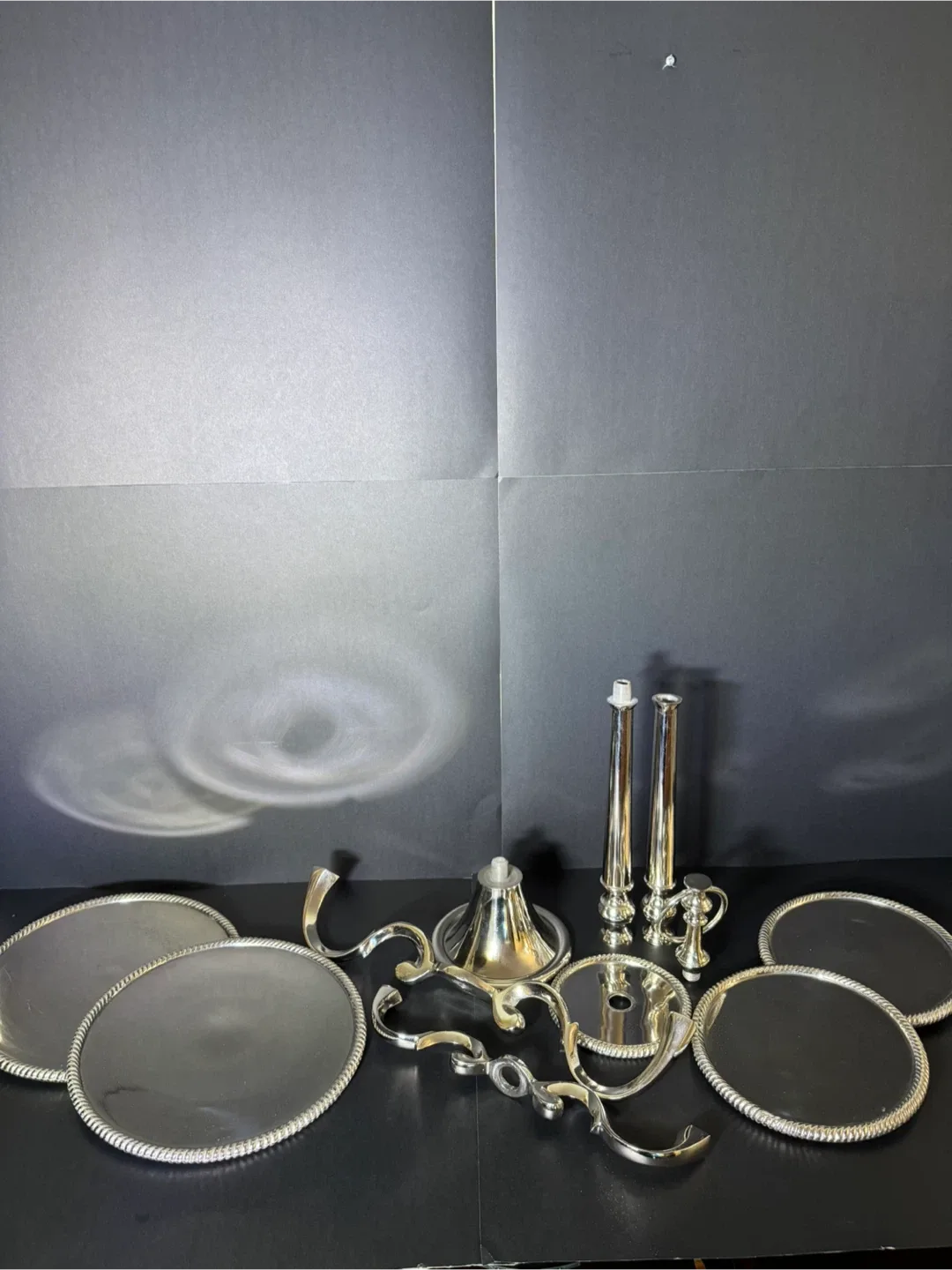 Silver Coloured Tiered Serving Stand image indicator(5)