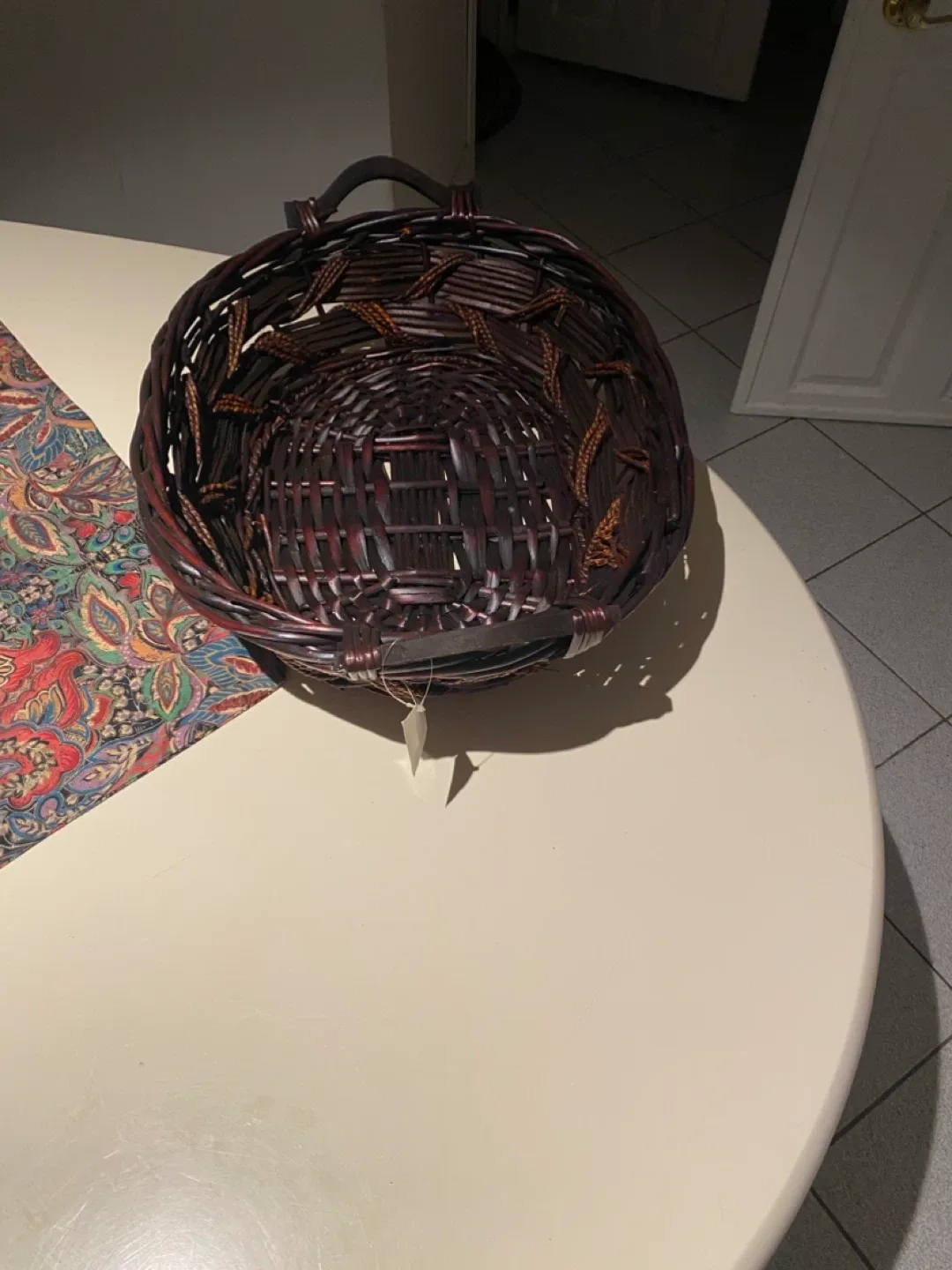 Wicker Basket with Handles - Brown image indicator(3)