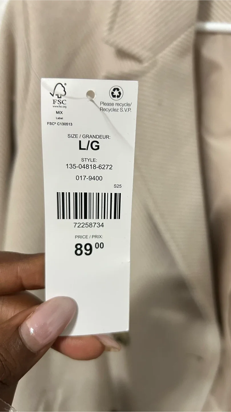 SUZY Shier Beige Coat - Size L image indicator(3)