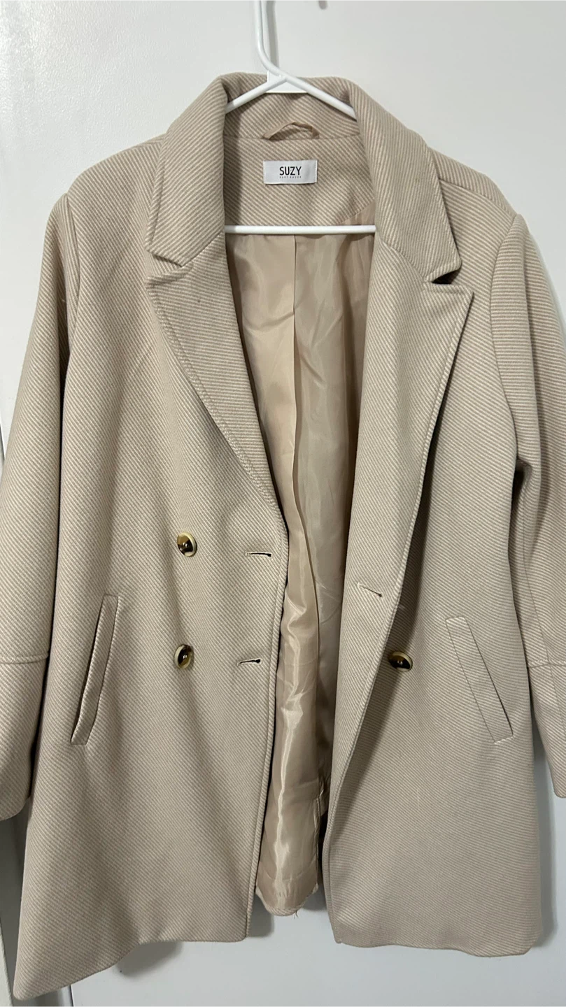SUZY Shier Beige Coat - Size L