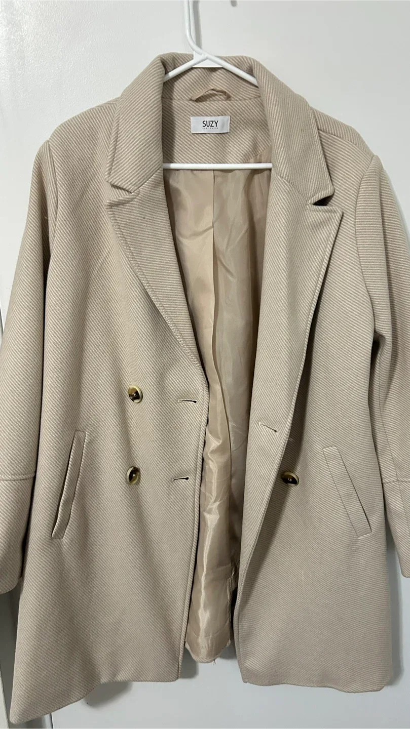 SUZY Shier Beige Coat - Size L