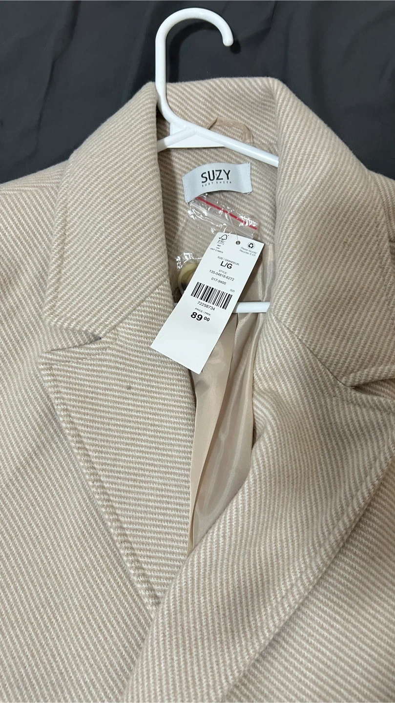 SUZY Shier Beige Coat - Size L - photo 4