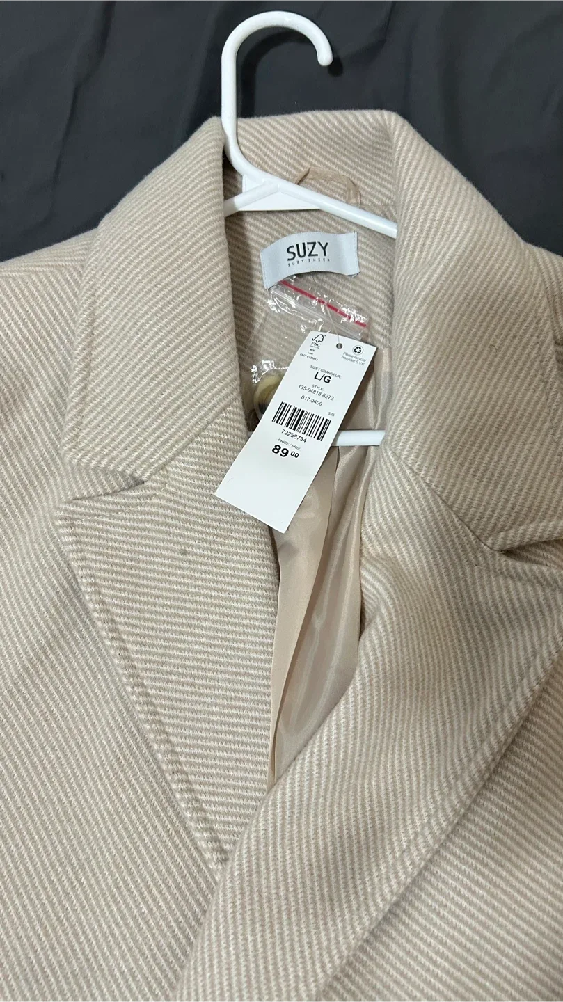 SUZY Shier Beige Coat - Size L image indicator(4)