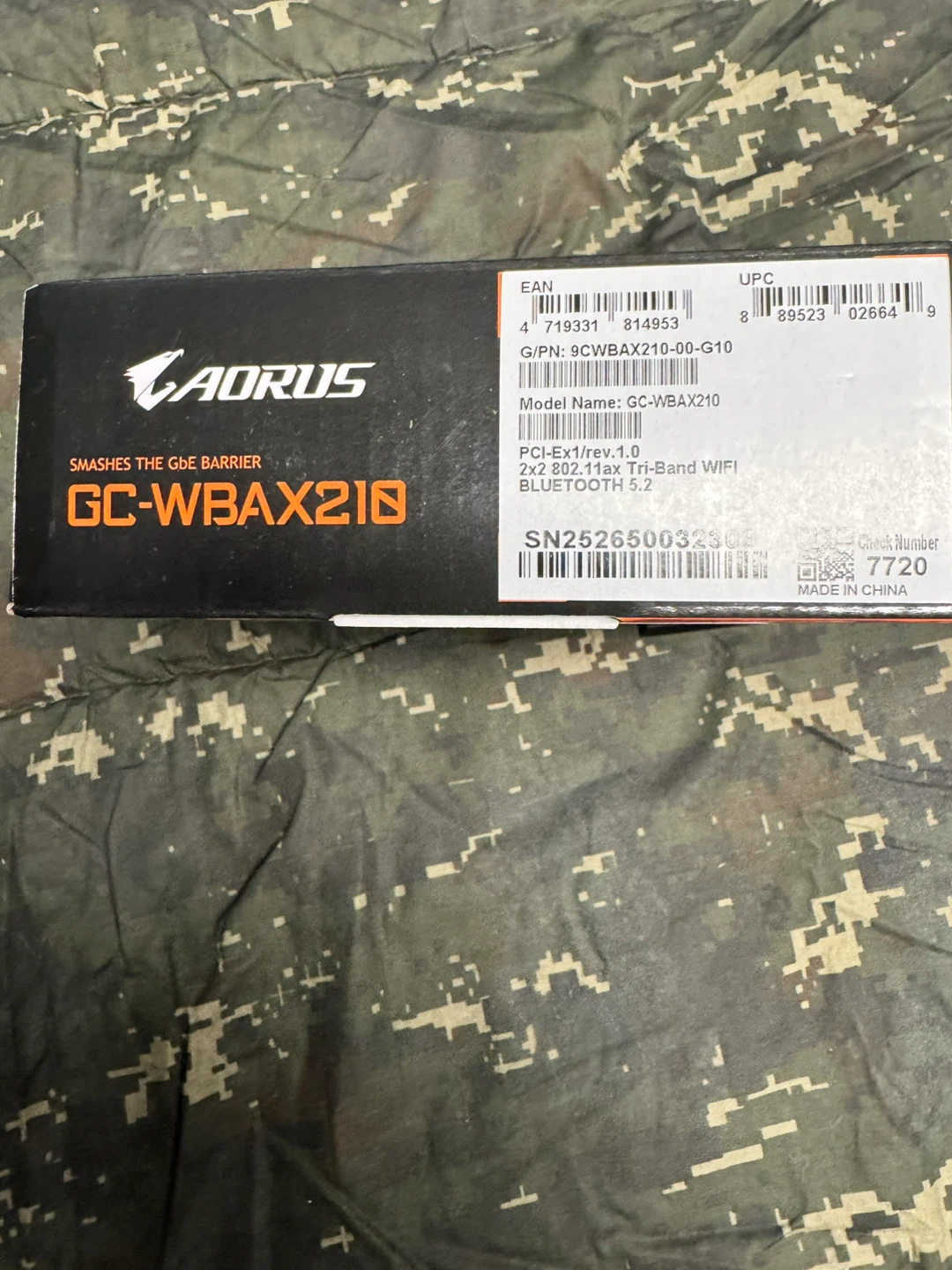 Aorus GC-WBAX210 WiFi 6E Bluetooth 5.2 PCIe Card - New - photo 2