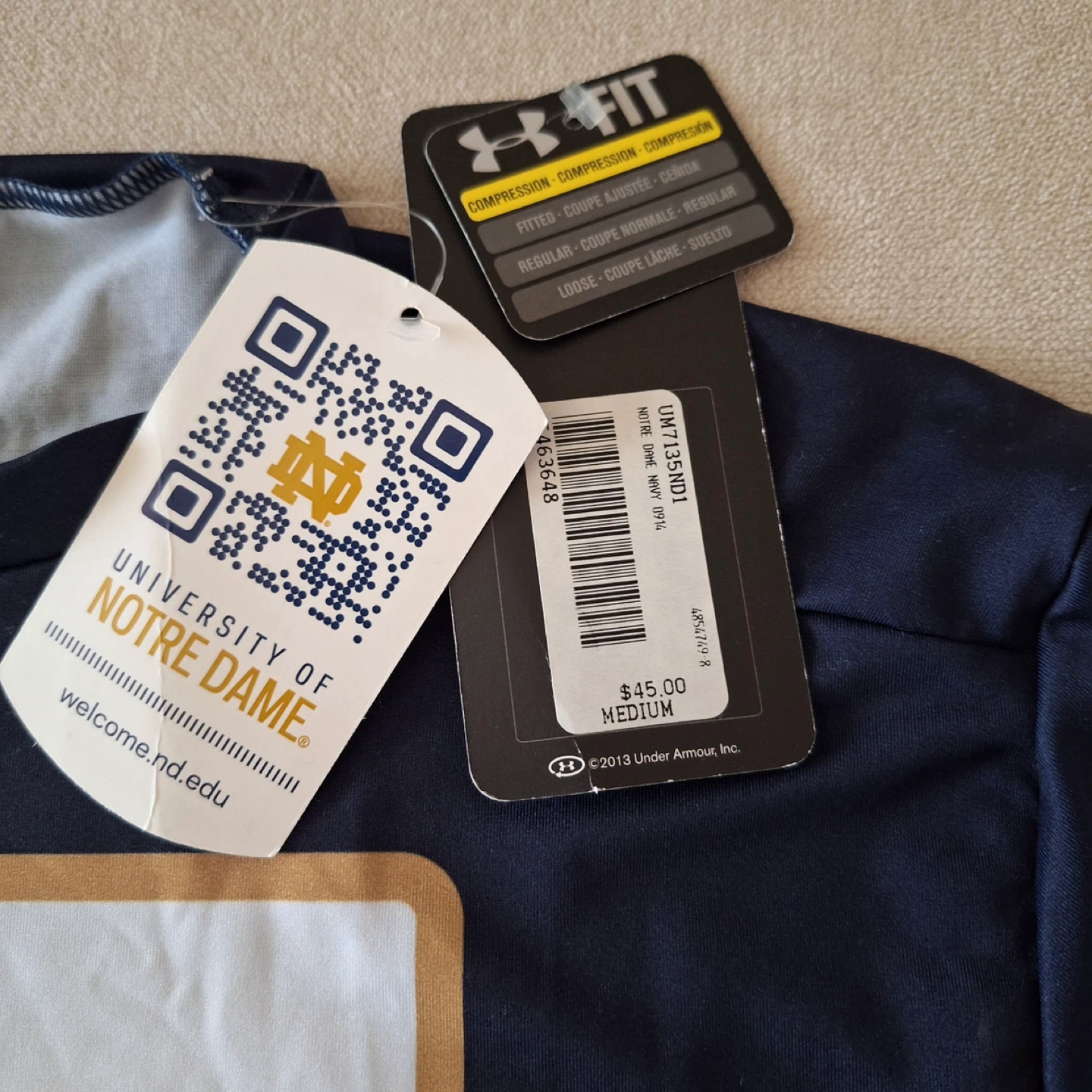 New Under Armour Notre Dame T-Shirt - Medium - photo 4
