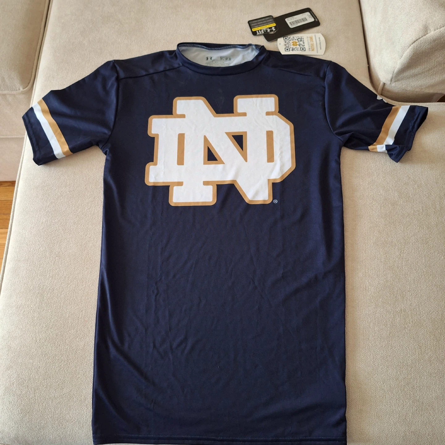 New Under Armour Notre Dame T-Shirt - Medium