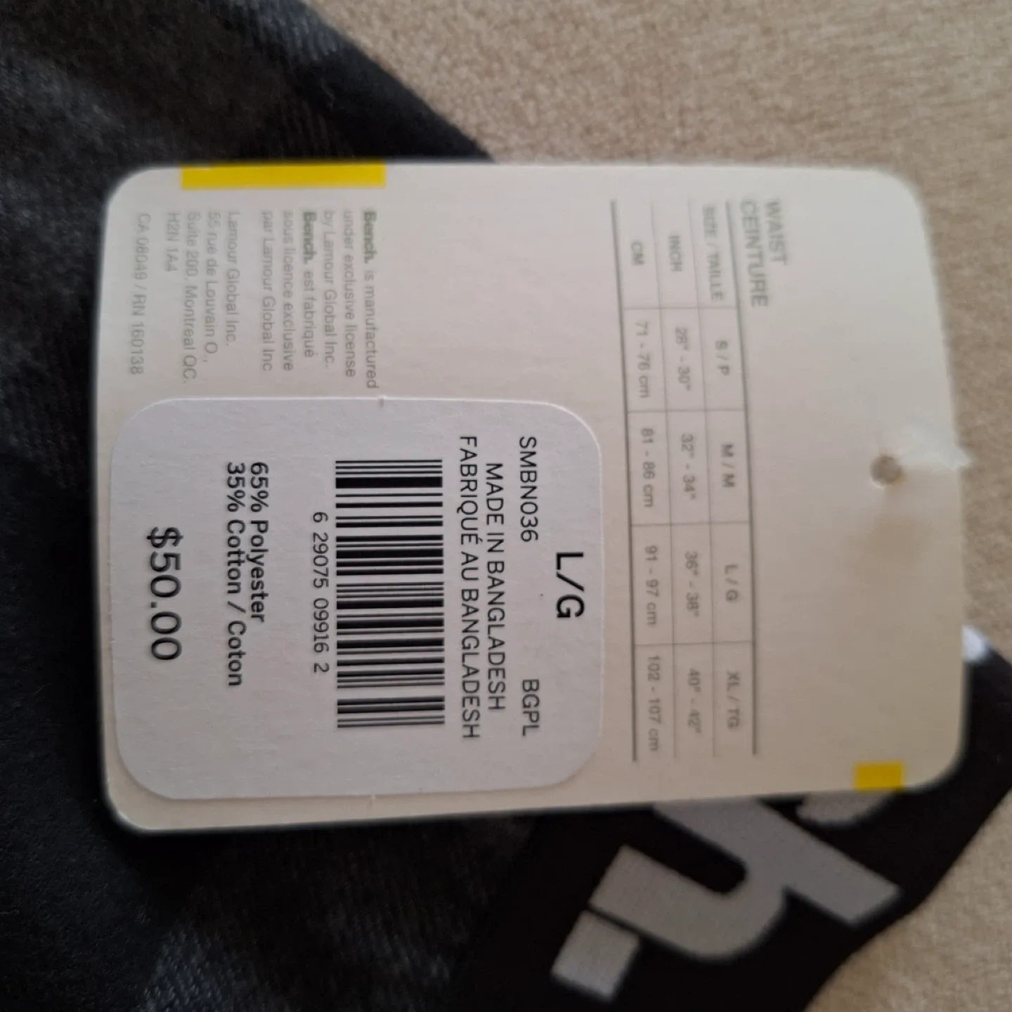 Bench Flannel Pants - Size L image indicator(5)