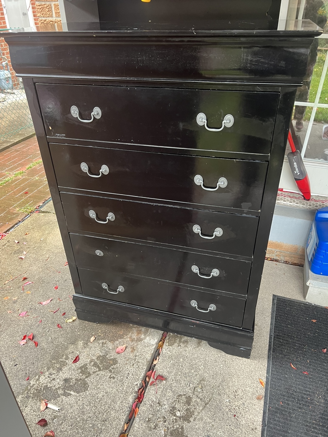 Black 5-Drawer Dresser - photo 3