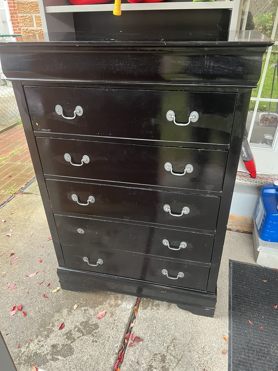 Black 5-Drawer Dresser - photo 4
