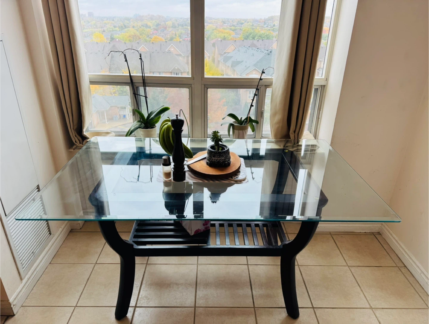 Glass Top Dining Table