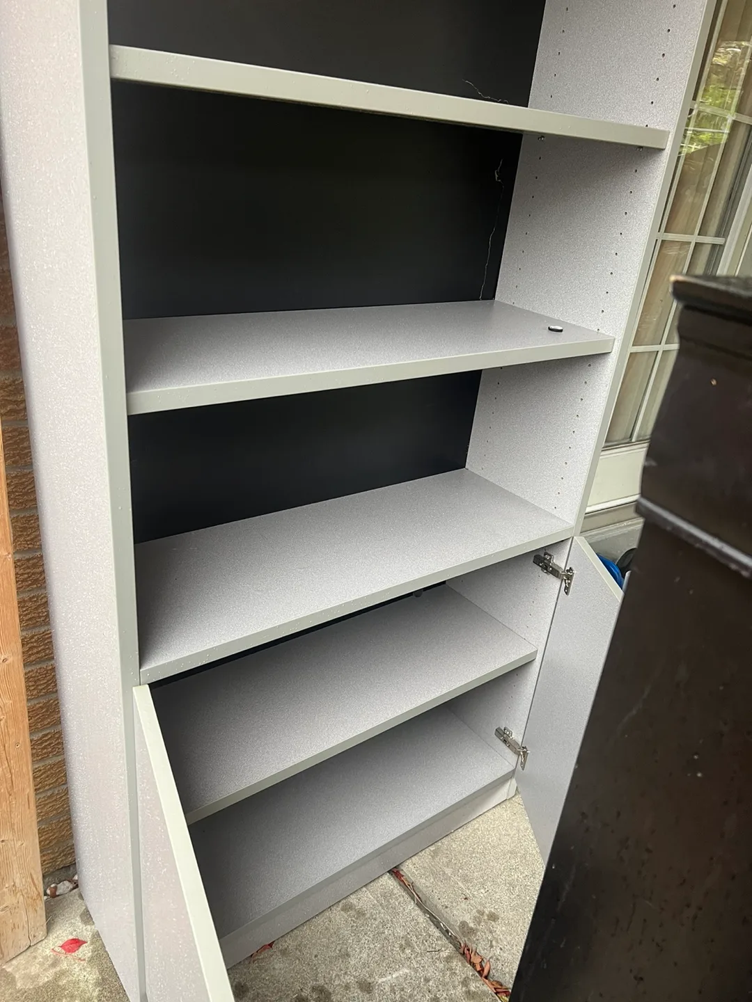 Grey Storage Cabinet with Shelves very strong solid image indicator(6)