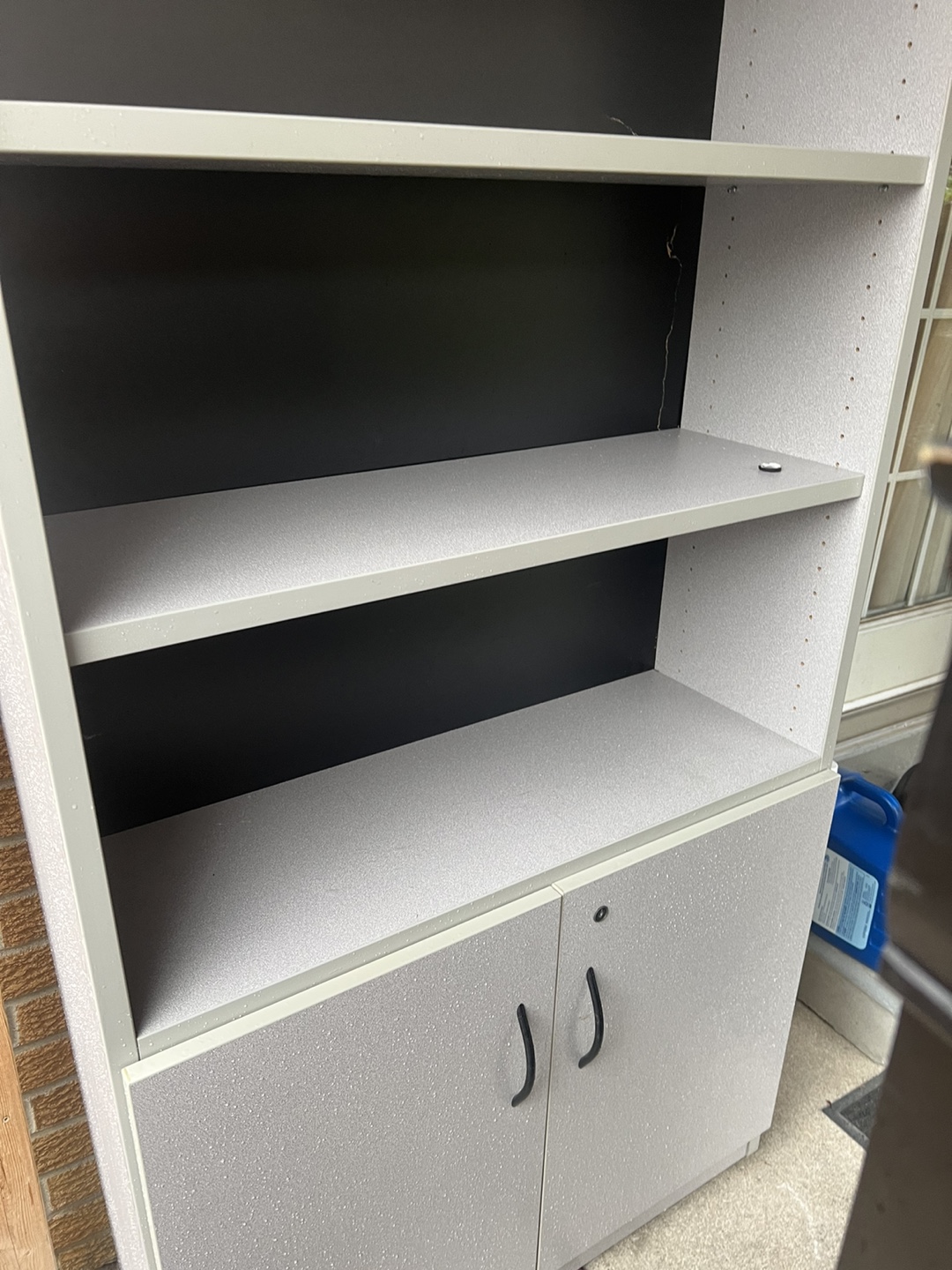Grey Storage Cabinet with Shelves very strong solid - photo 3