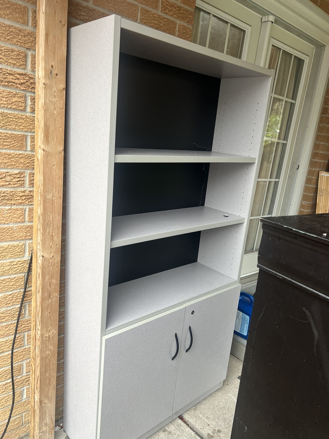 Grey Storage Cabinet with Shelves very strong solid - photo 2
