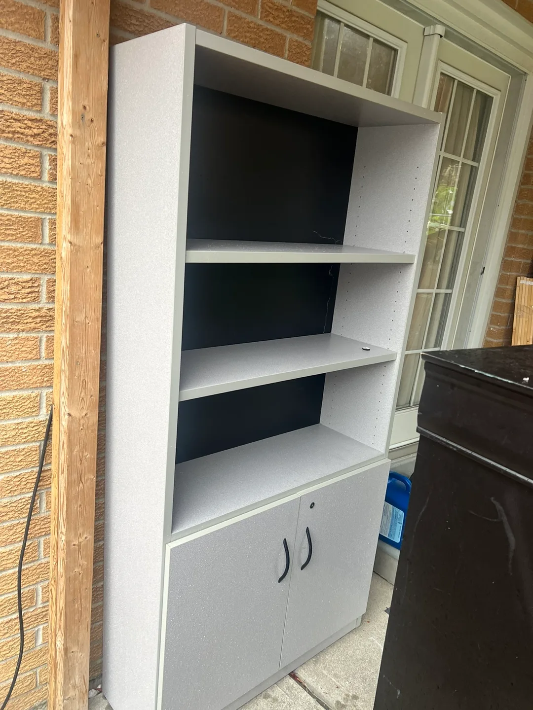 Grey Storage Cabinet with Shelves very strong solid image indicator(2)