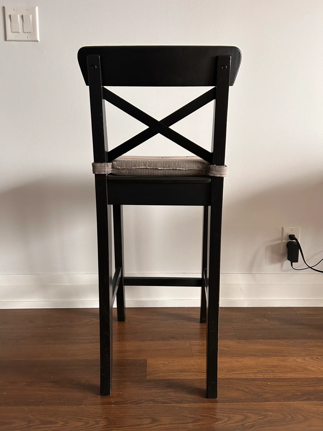 IKEA Ingolf Bar Stools x 2 + chair pads x 2 - photo 3