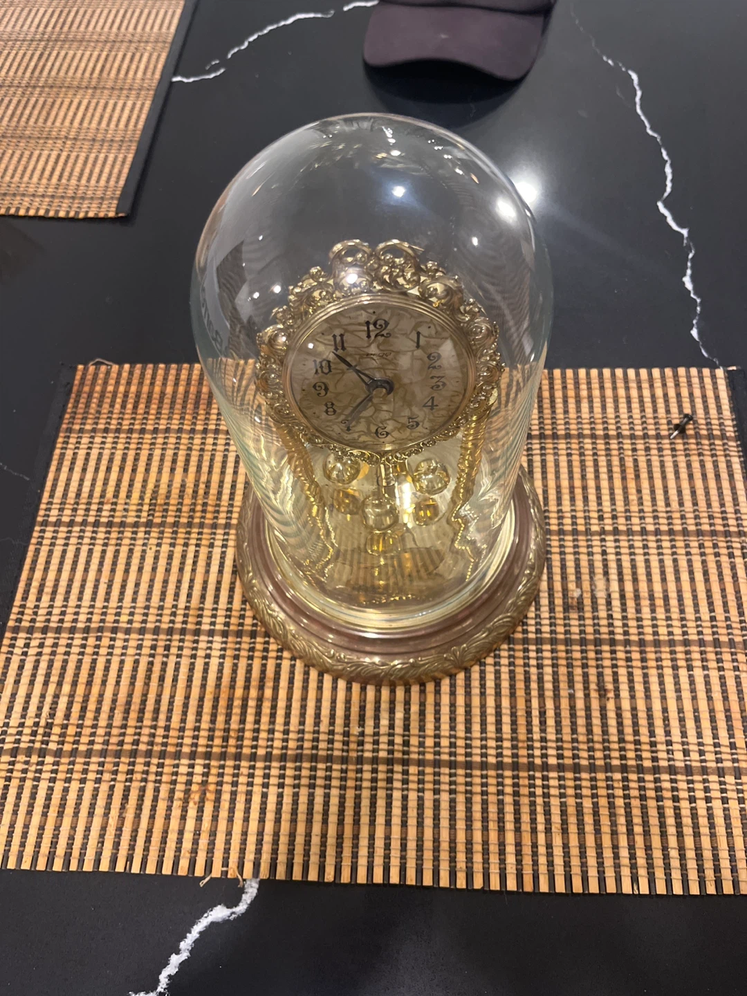 Vintage Anniversary Clock with Glass Dome - photo 3