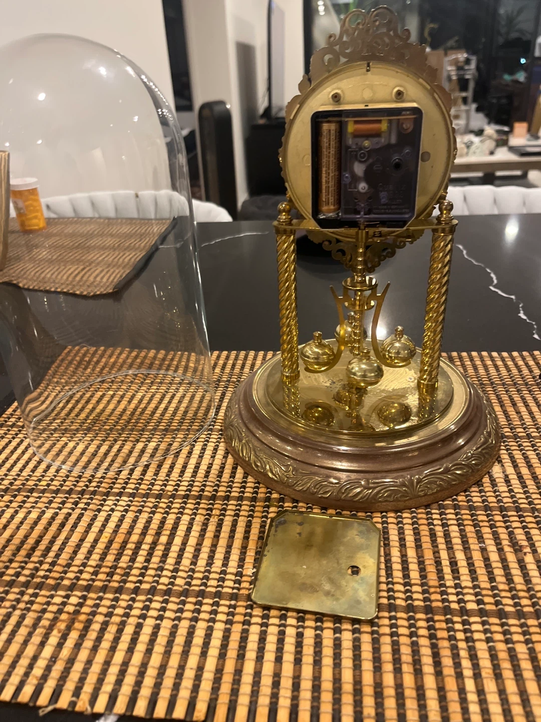 Vintage Anniversary Clock with Glass Dome - photo 4