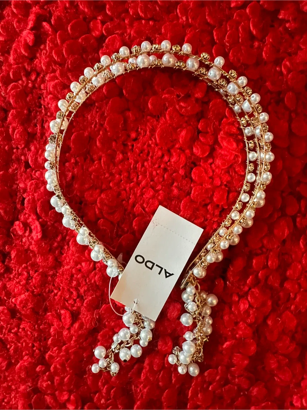 ALDO Pearl & Rhinestone Headband - New with Tags thumbnail