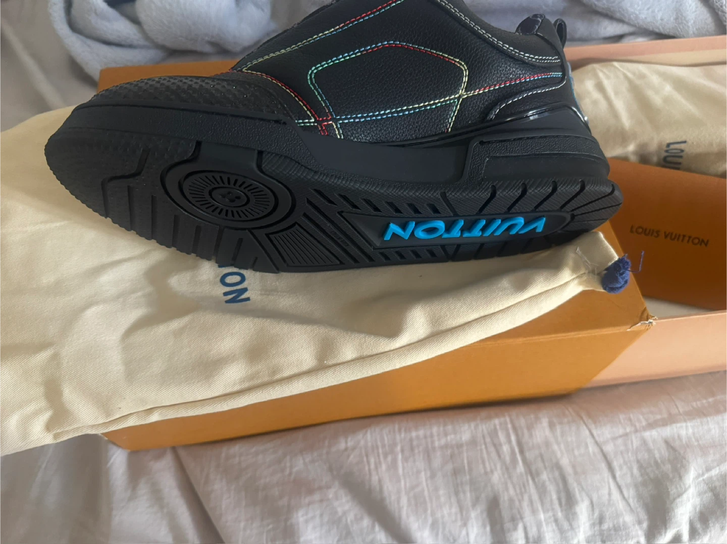 Louis Vuitton Black Leather Sneakers