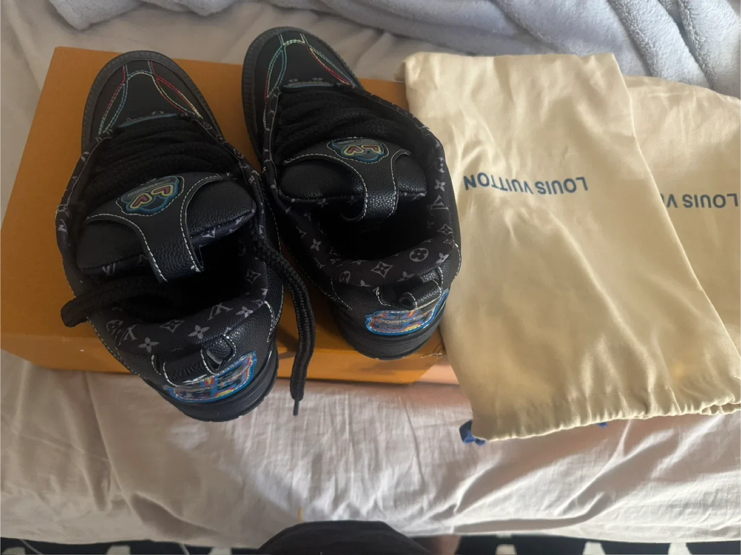 Louis Vuitton Black Leather Sneakers image indicator(4)