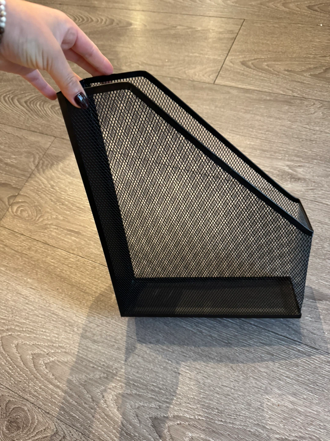 Black Metal Mesh Wall File Holder