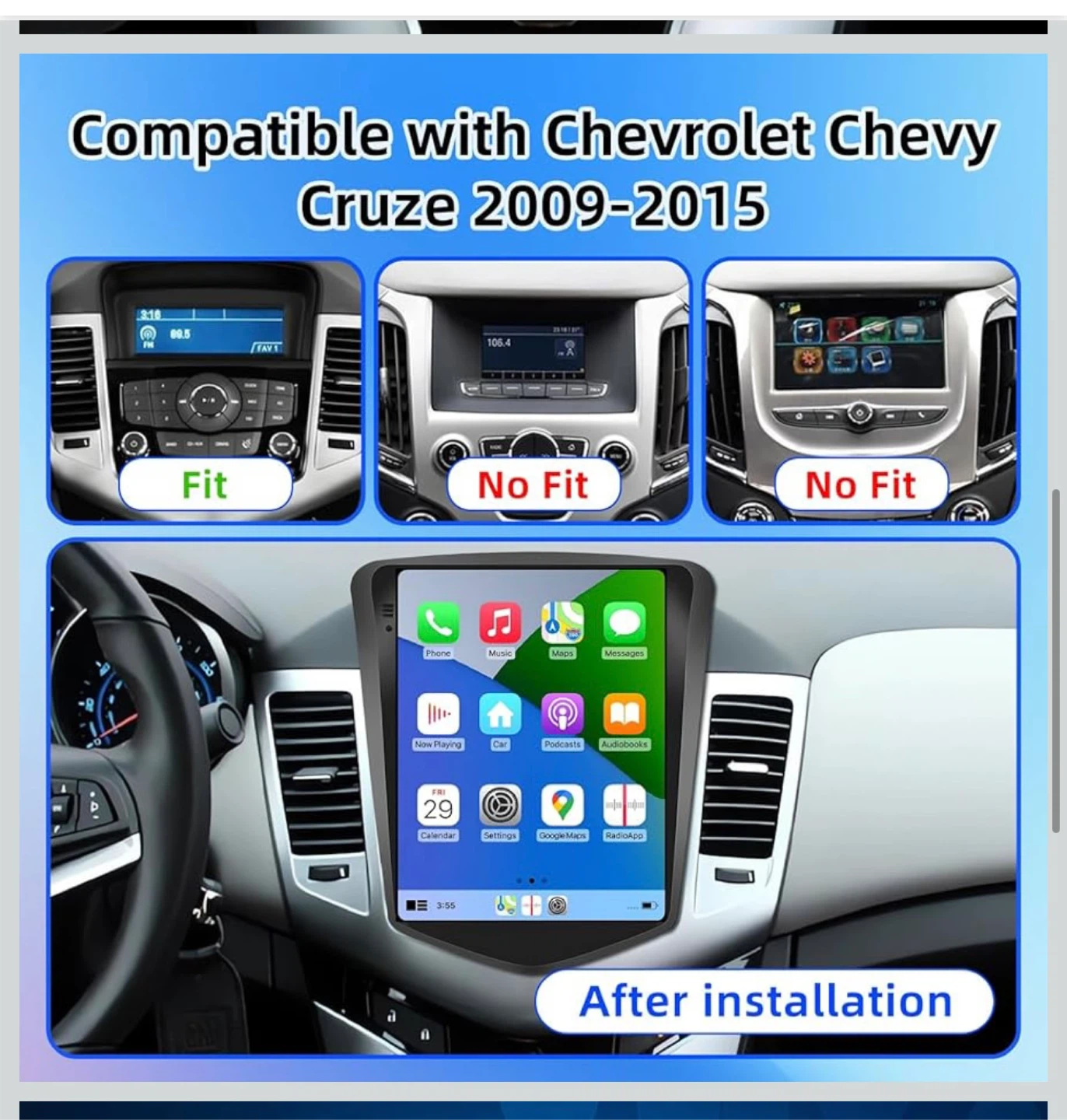 Android 13 Car Radio for Chevy Cruze (2009-2015) - photo 3