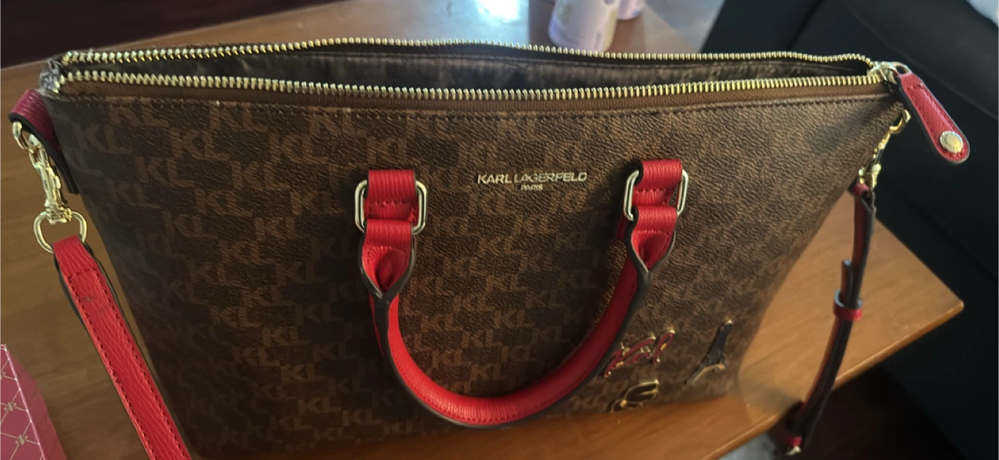 Karl Lagerfeld Paris Brown Satchel - photo 2