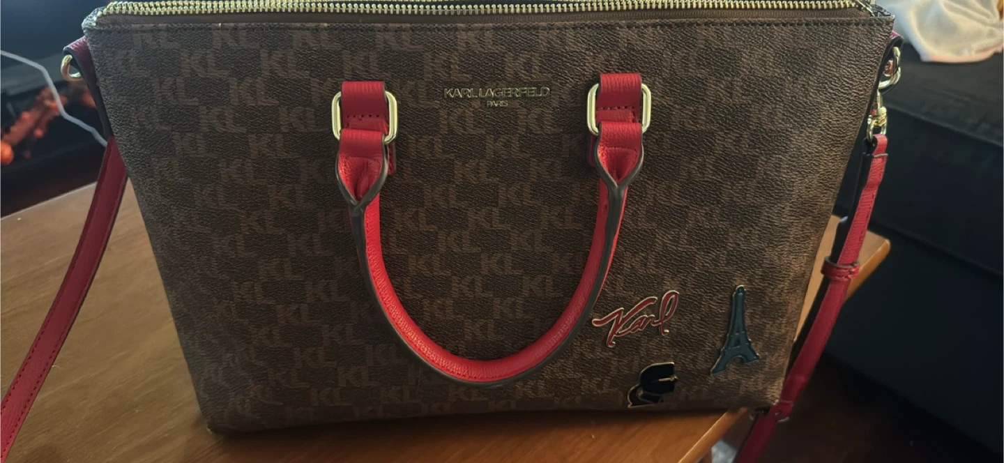 Karl Lagerfeld Paris Brown Satchel