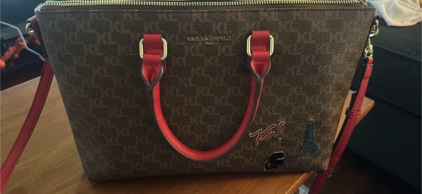 Karl Lagerfeld Paris Brown Satchel