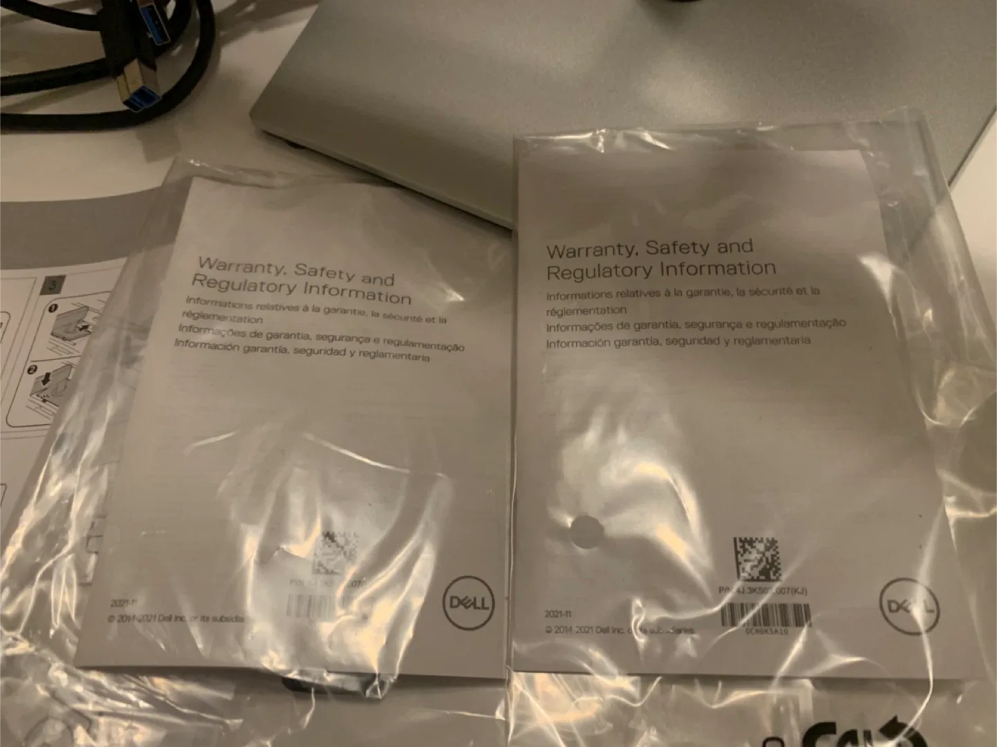 2 Dell P2422H 24 inch Monitors, 60% off plus free CAT cables image indicator(3)