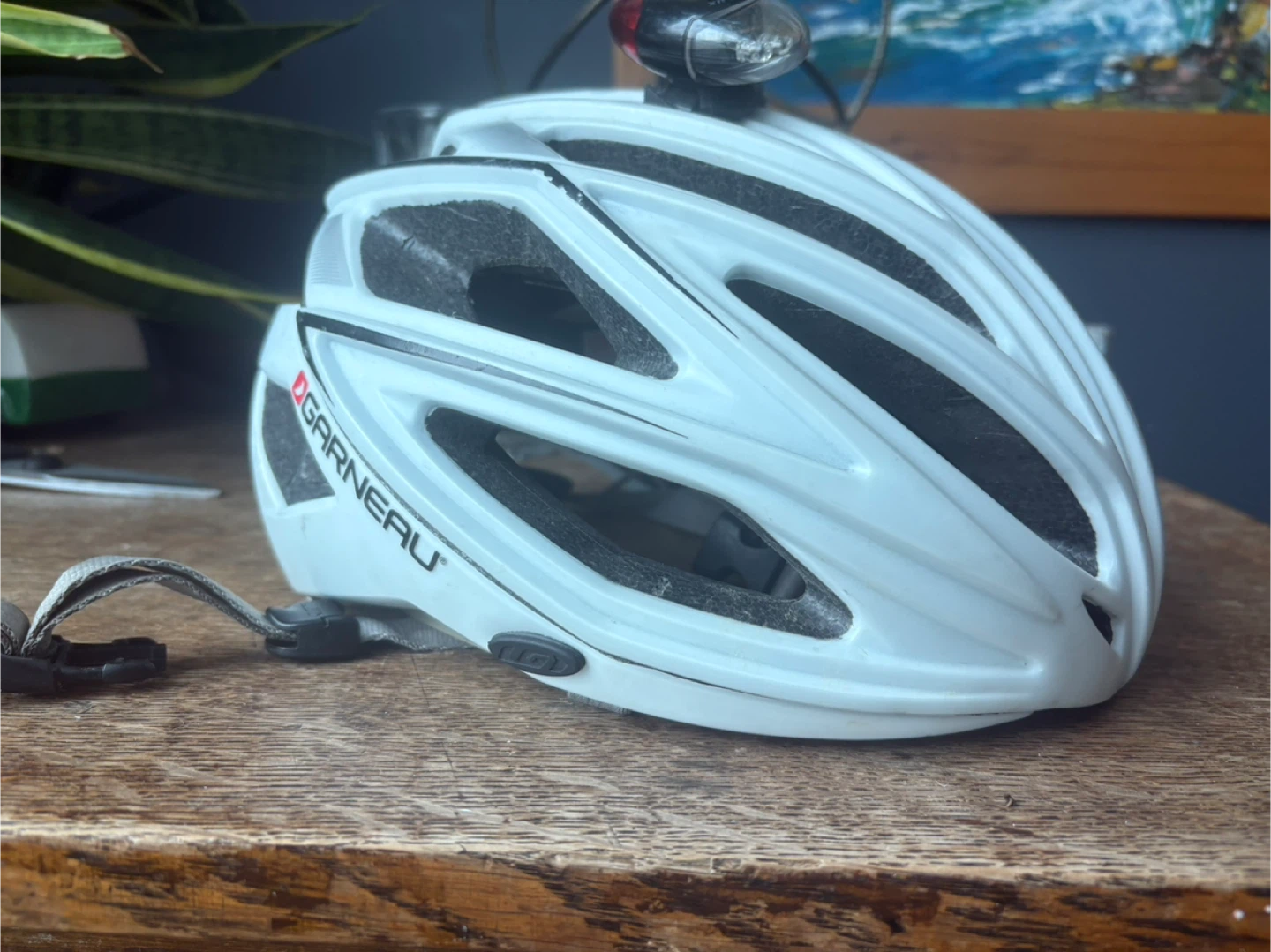 Garneau White Bike Helmet