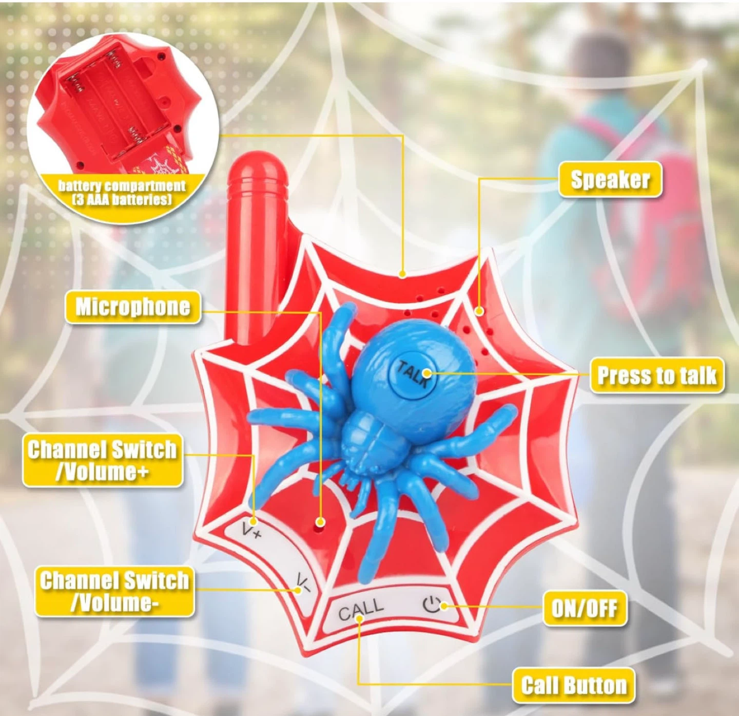 Spider-shaped Walkie Talkies - Fun for Kids! - photo 2