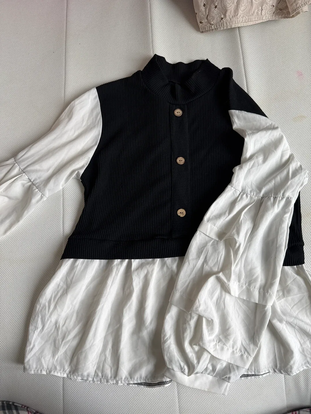 Black & White Button-Up Top thumbnail