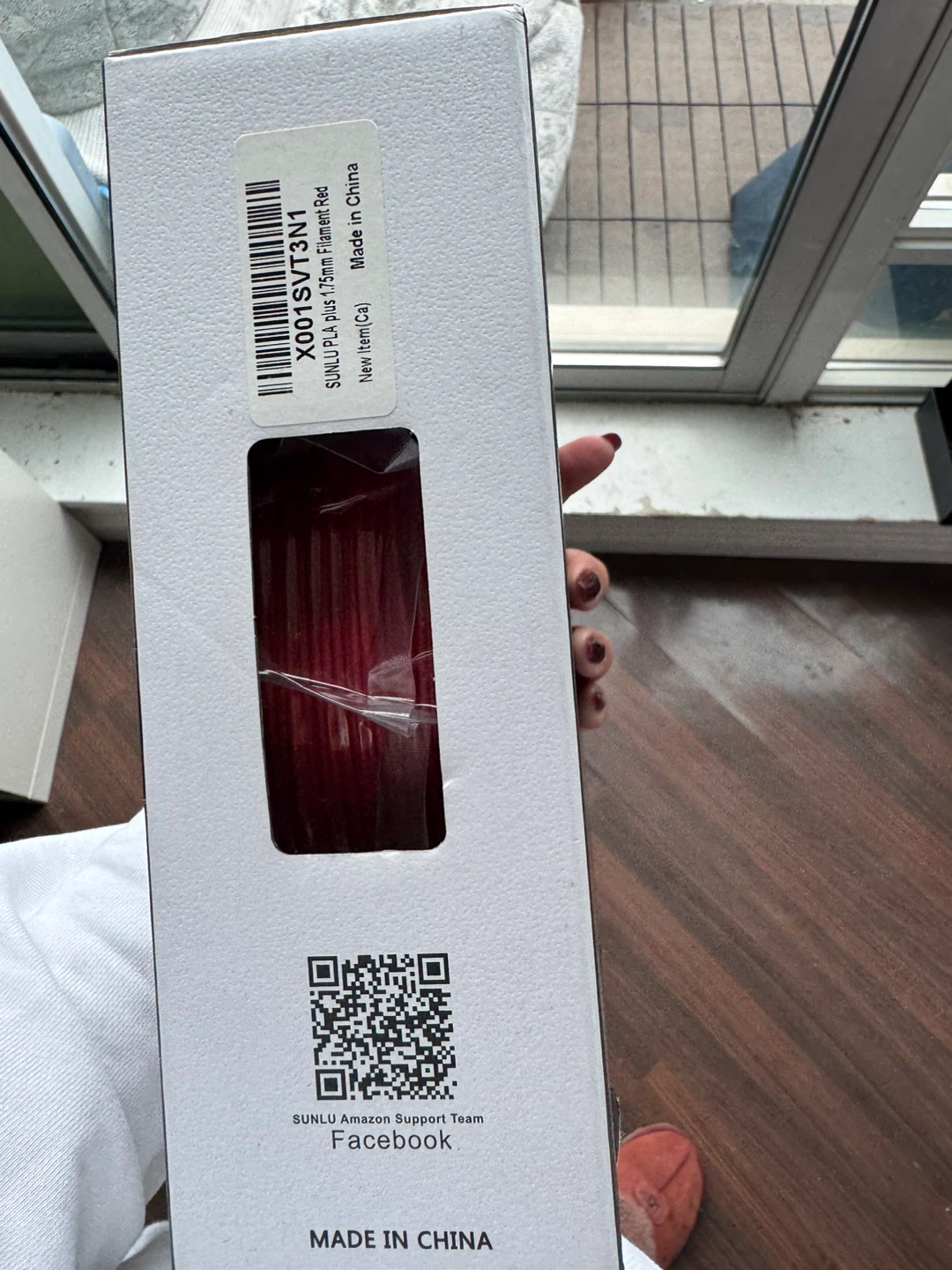 SUNLU 3D Printer Filament-Red PLA  1.75mm - photo 2