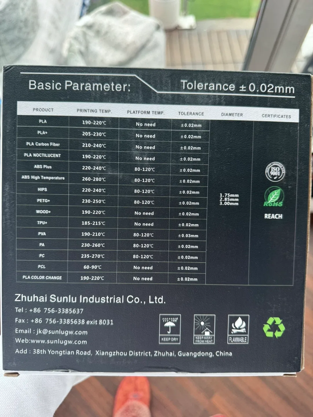 SUNLU 3D Printer Filament-Red PLA  1.75mm image indicator(3)