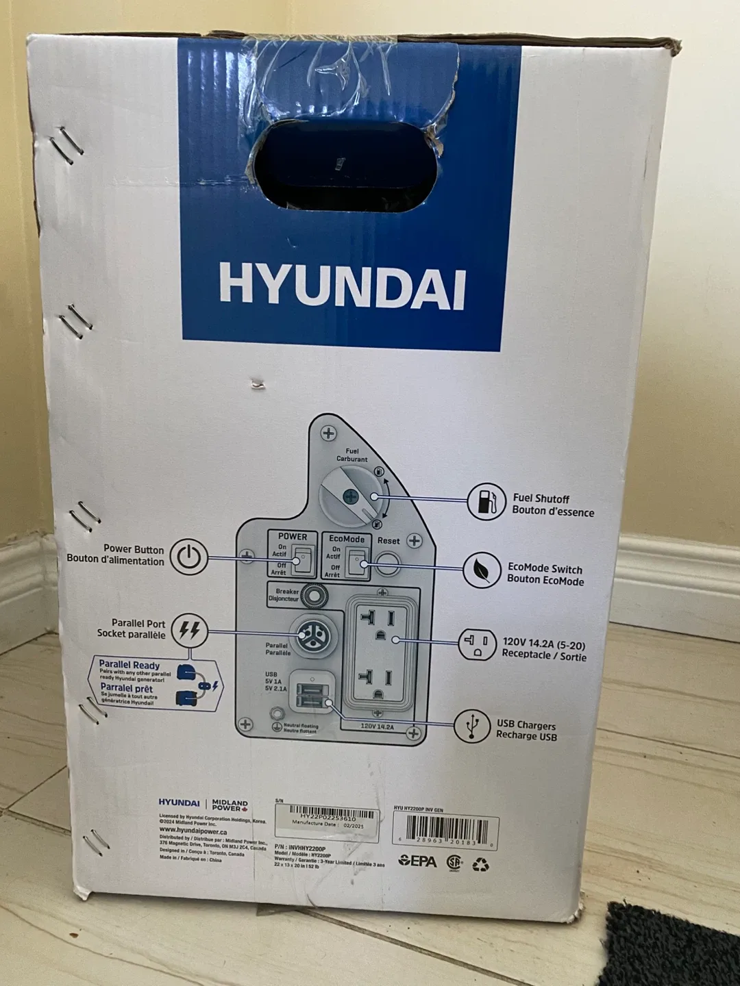 Brand New - Hyundai 2200W Inverter Generator image indicator(3)