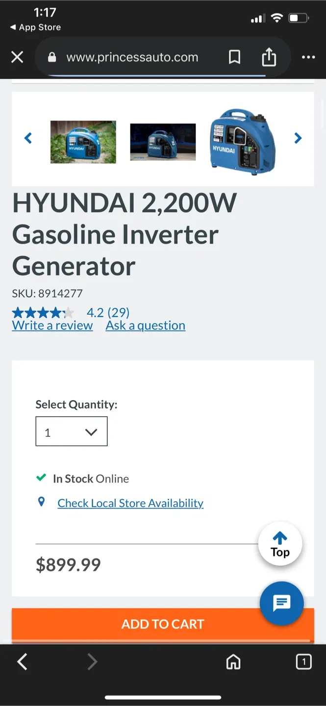 Brand New - Hyundai 2200W Inverter Generator image indicator(7)