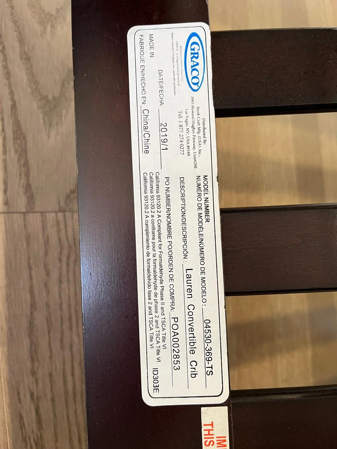 Graco Convertible Crib - Espresso Finish image indicator(6)